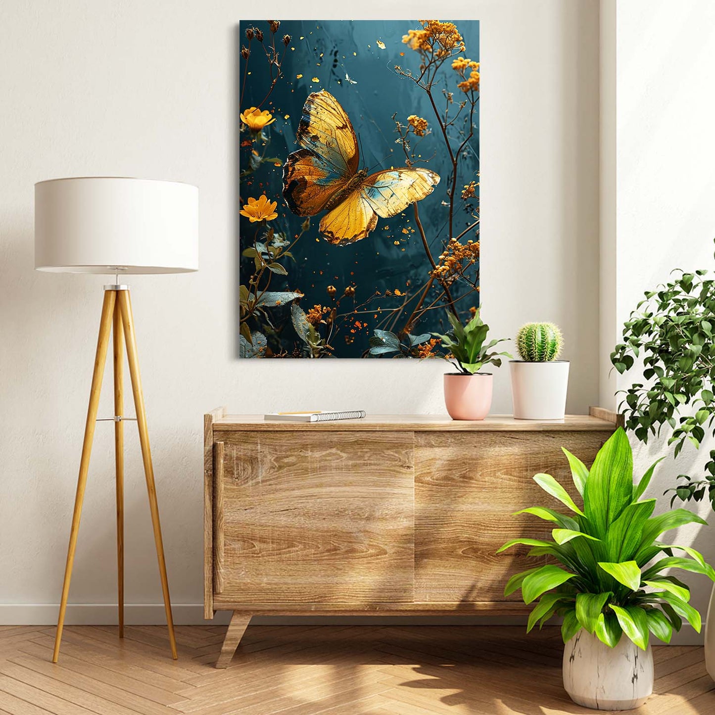 Golden Butterfly Wall Art