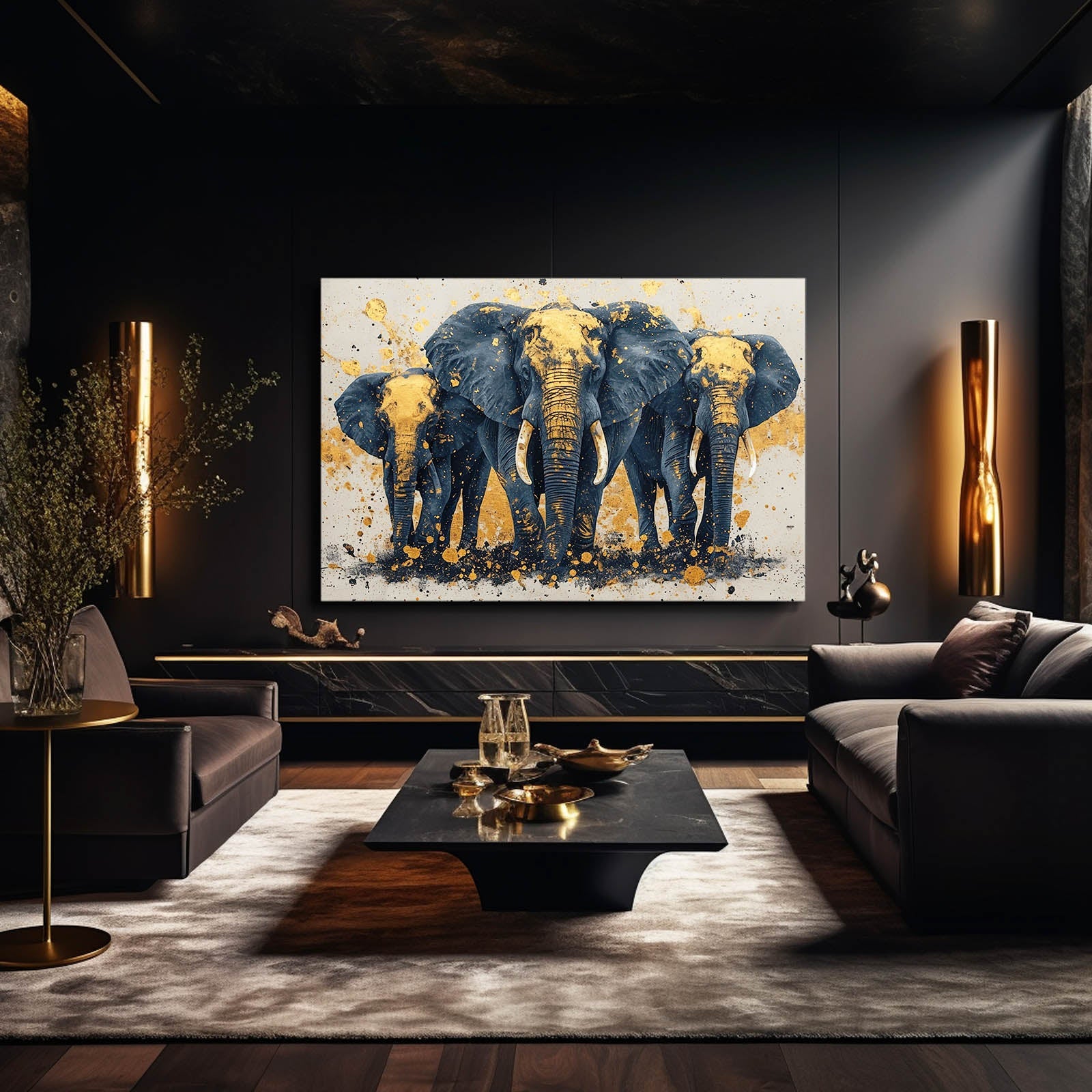 Golden Elephant Splash Art