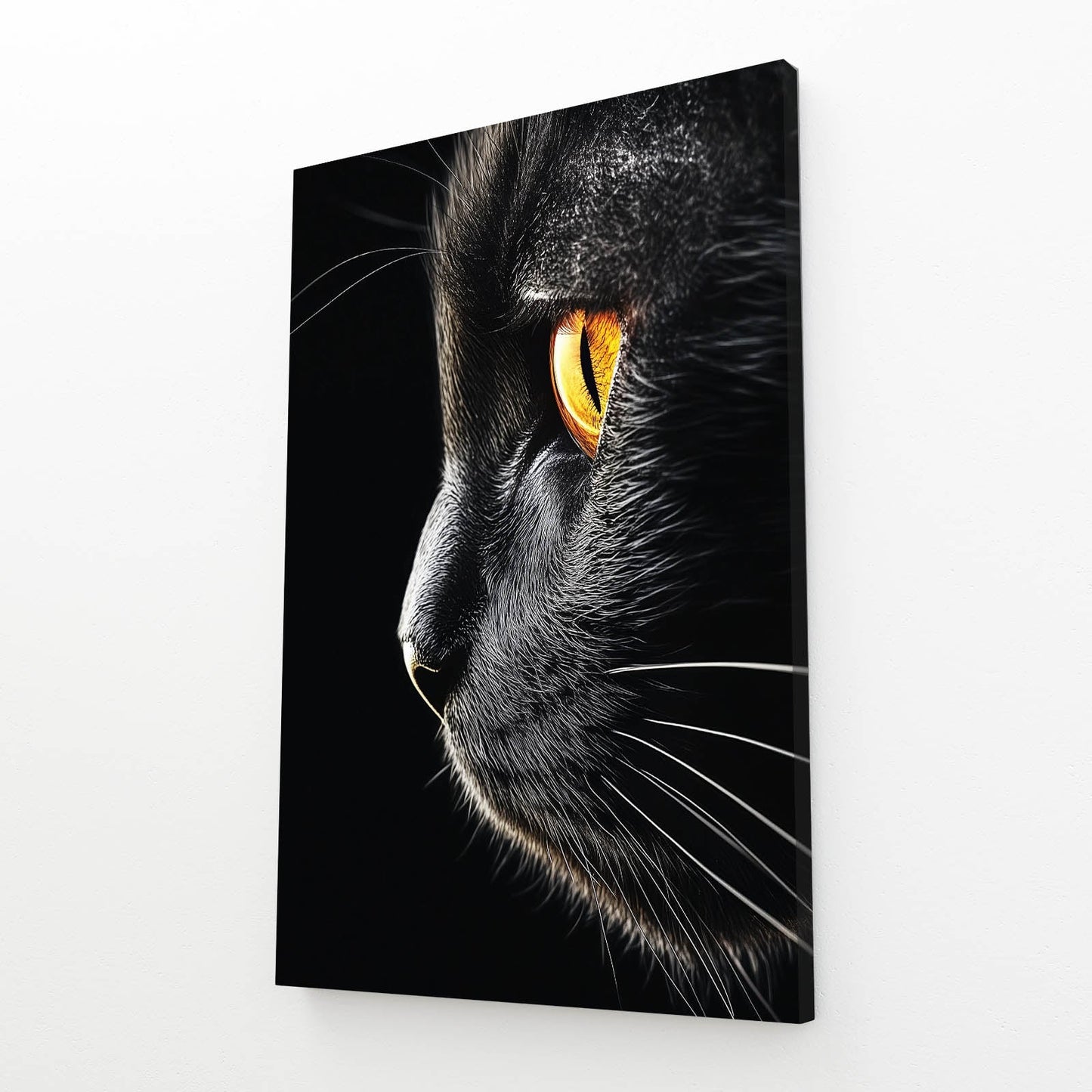 Golden Eye Profile Cat Art