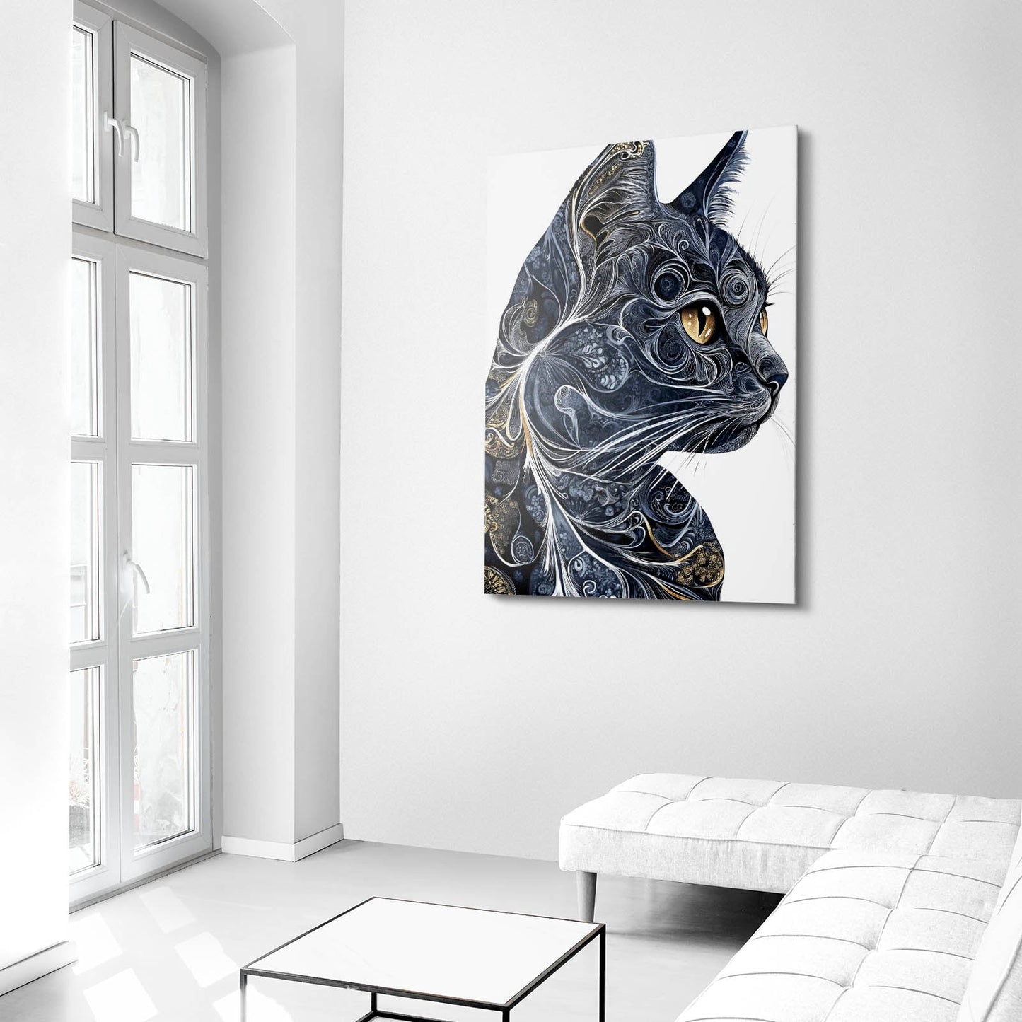 Golden Eyes Ornamental Cat Art