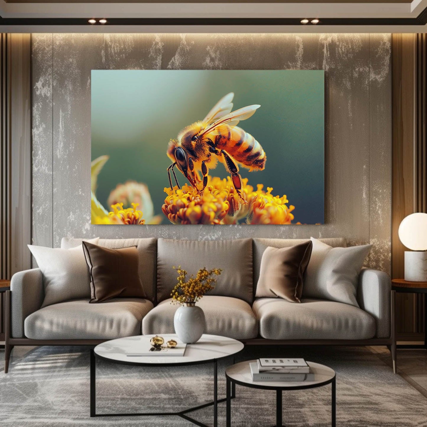 Golden Harvest Bee Art