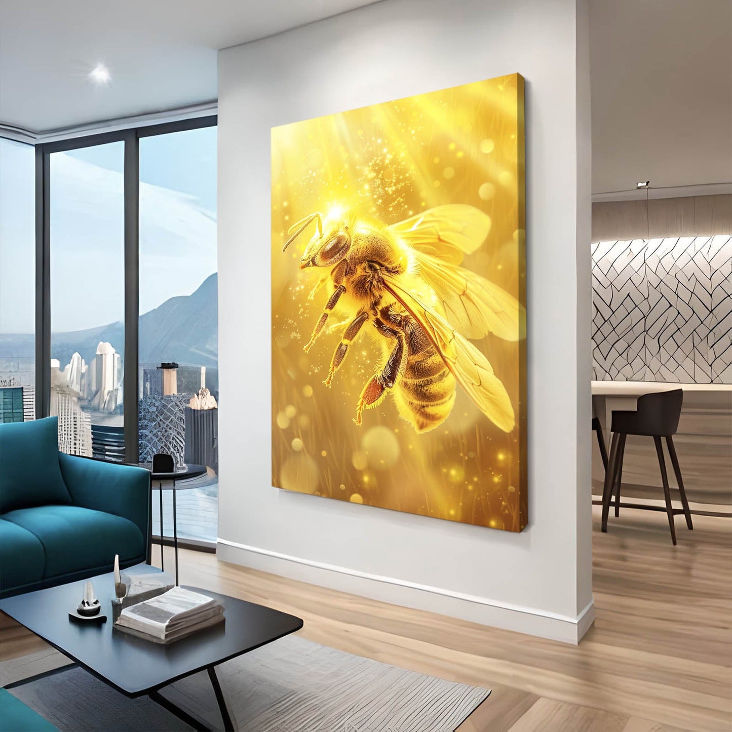 Golden Light Bee Art