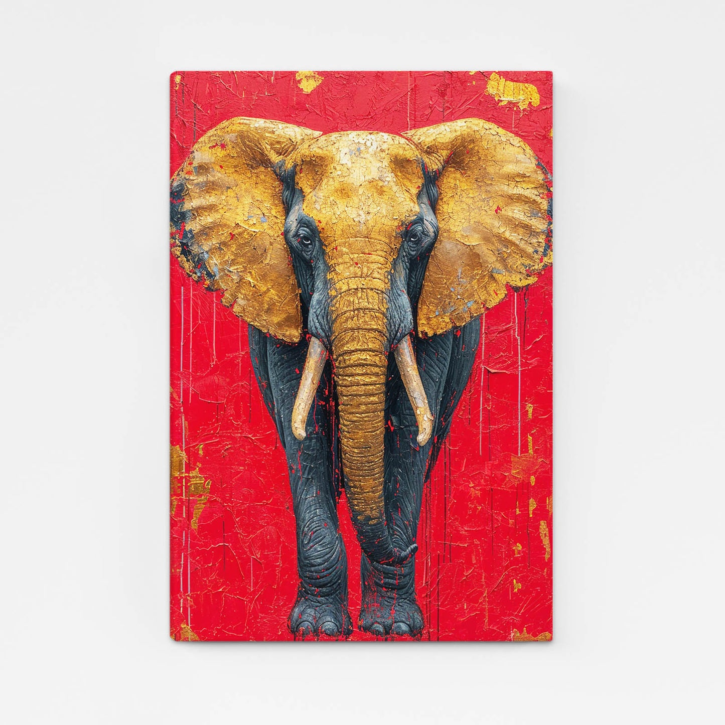 Golden Majesty Elephant Art