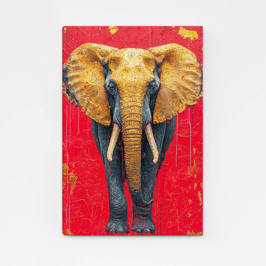 Golden Majesty Elephant Art
