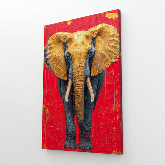 Golden Majesty Elephant Art