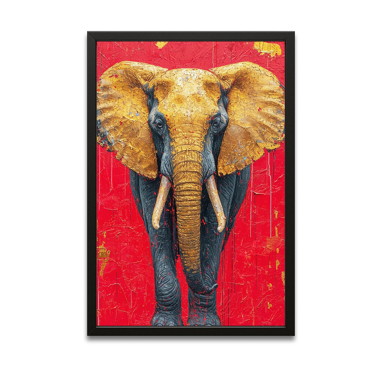 Golden Majesty Elephant Art