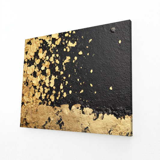 Golden Sand Drift Wall Art – angled canvas view on white background