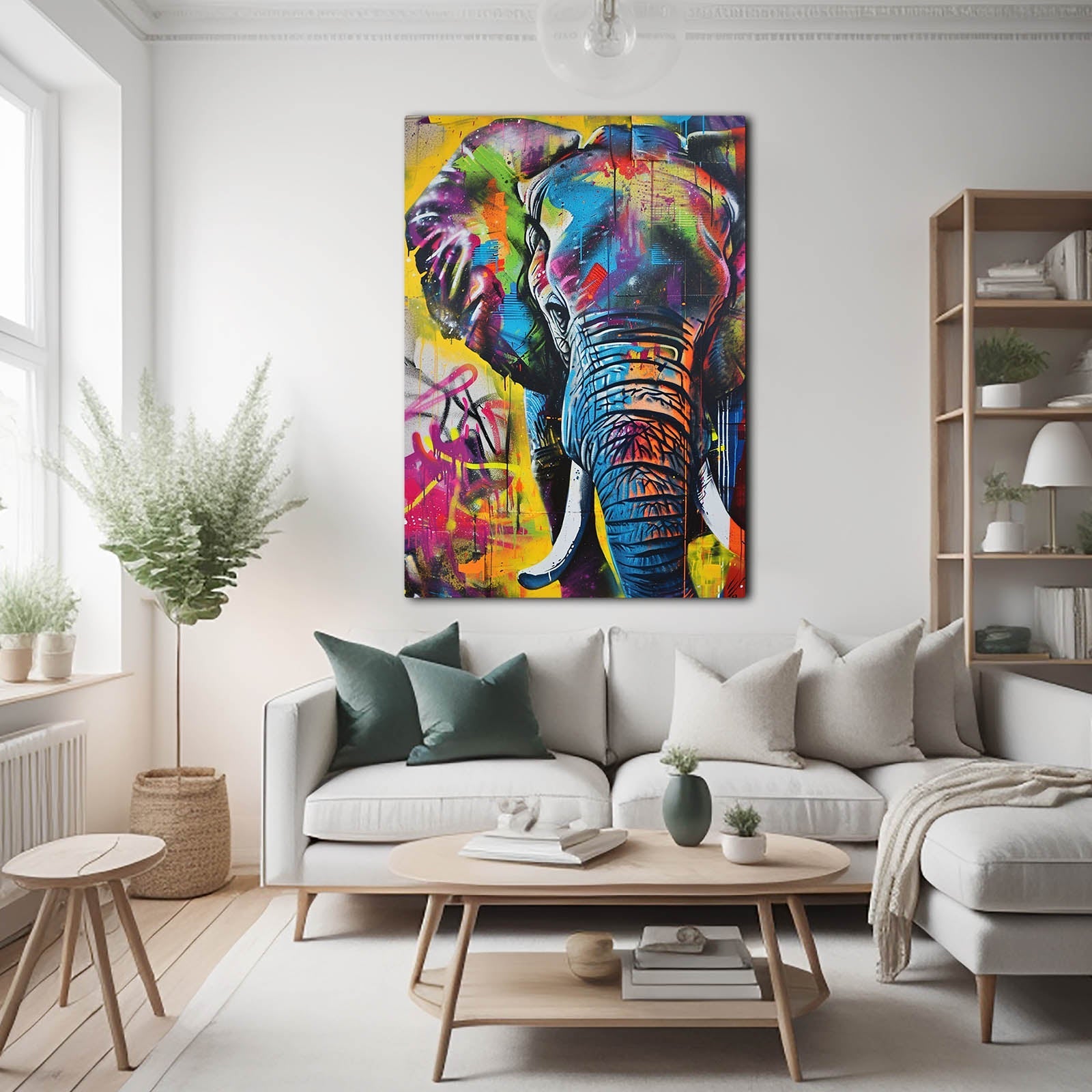 Graffiti Style Elephant Art