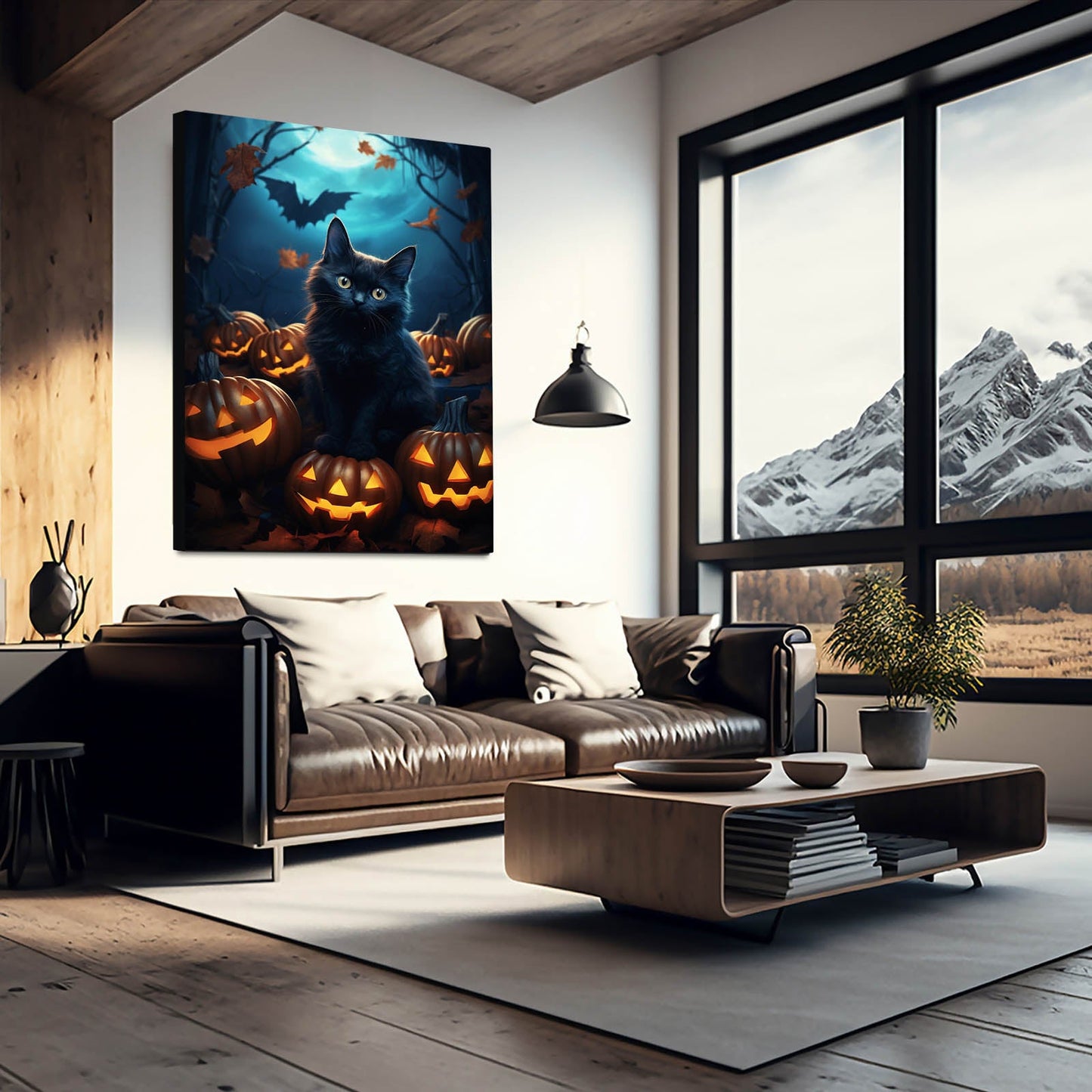 Halloween Night Cat Wall Art