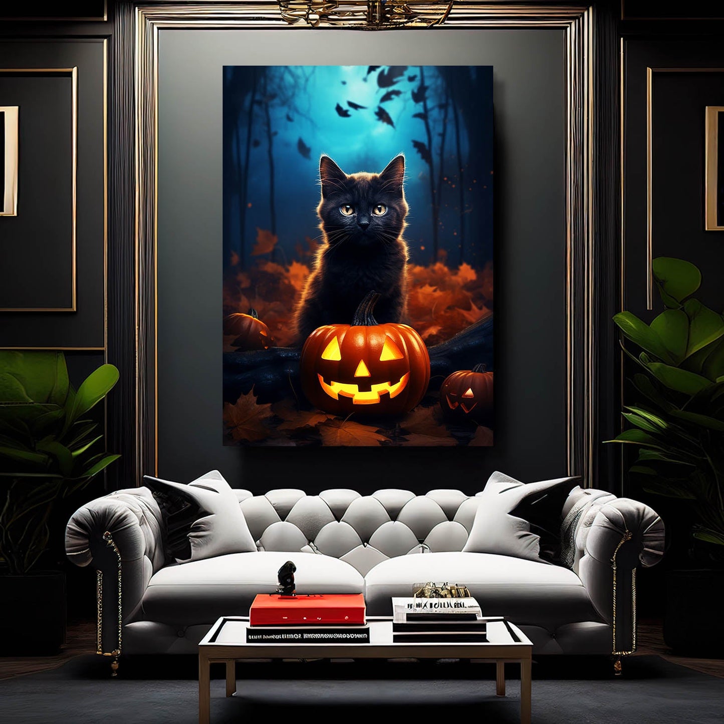 Halloween Wall Art Cat