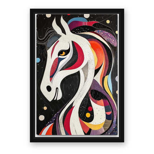 Head Horse Prints – with Premium Black wood frame