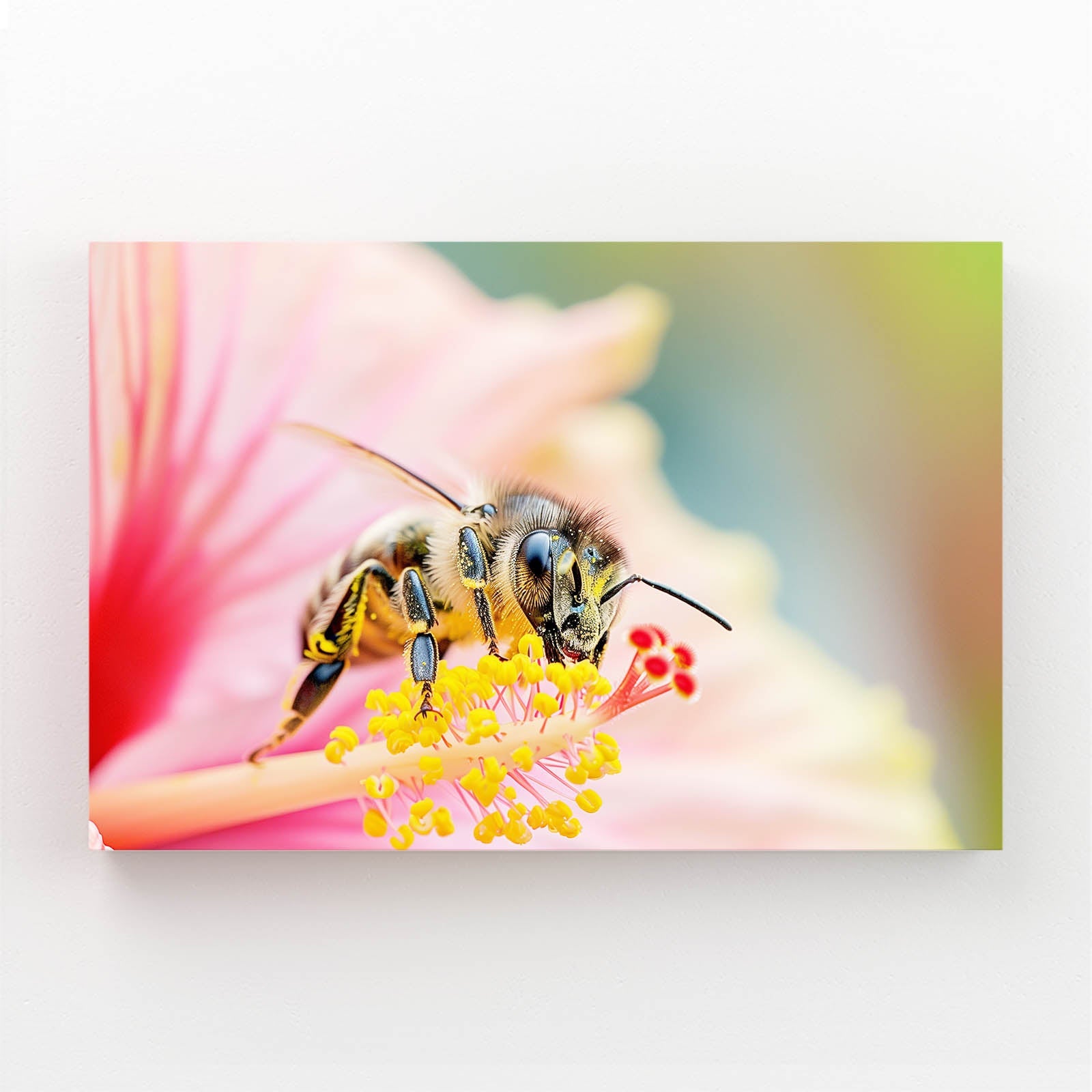 Hibiscus Bloom Bee Art