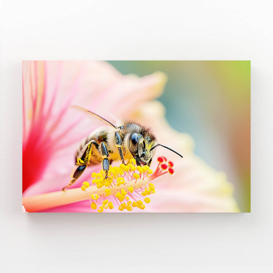 Hibiscus Bloom Bee Art