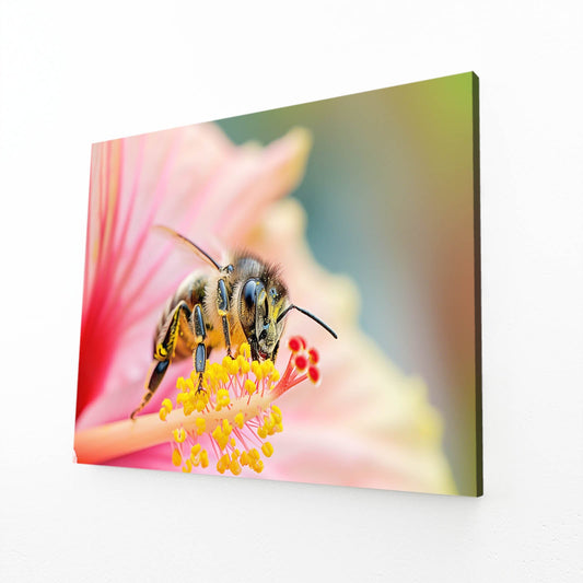 Hibiscus Bloom Bee Art