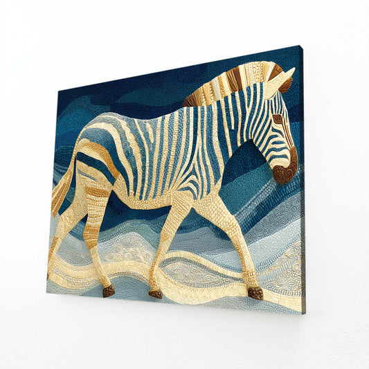 Horizontal Zebra Prints – angled canvas view on white background