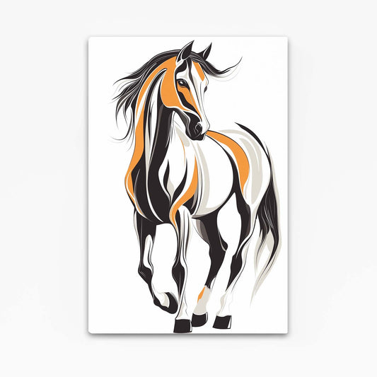 Horse Artwork — nature canvas print, angled canvas view on white background