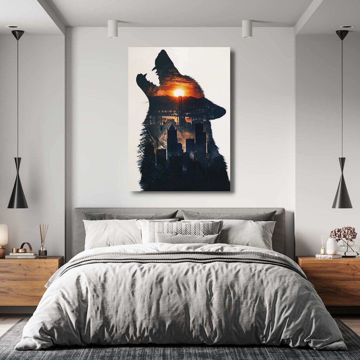Howling Wolf Canvas