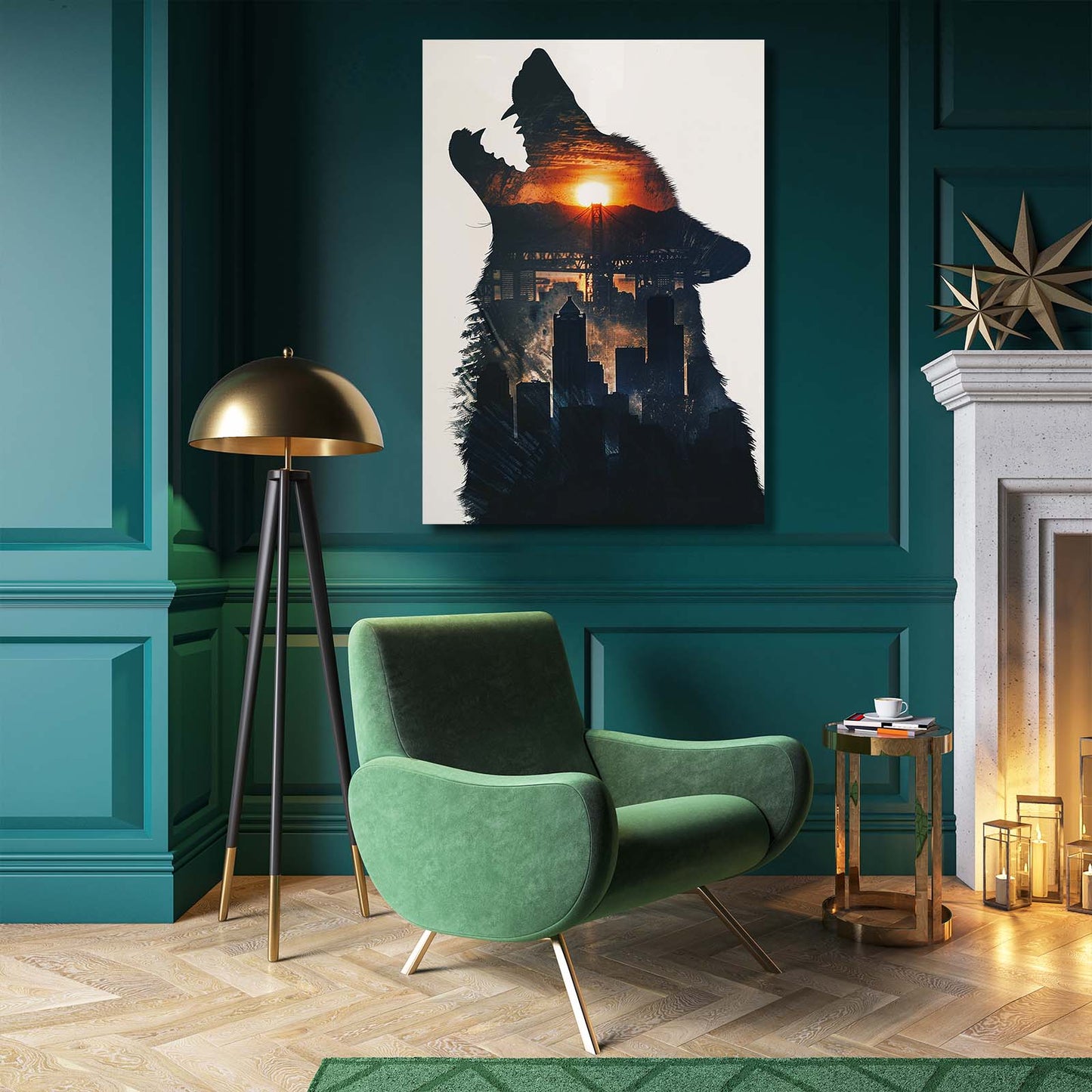 Howling Wolf Canvas