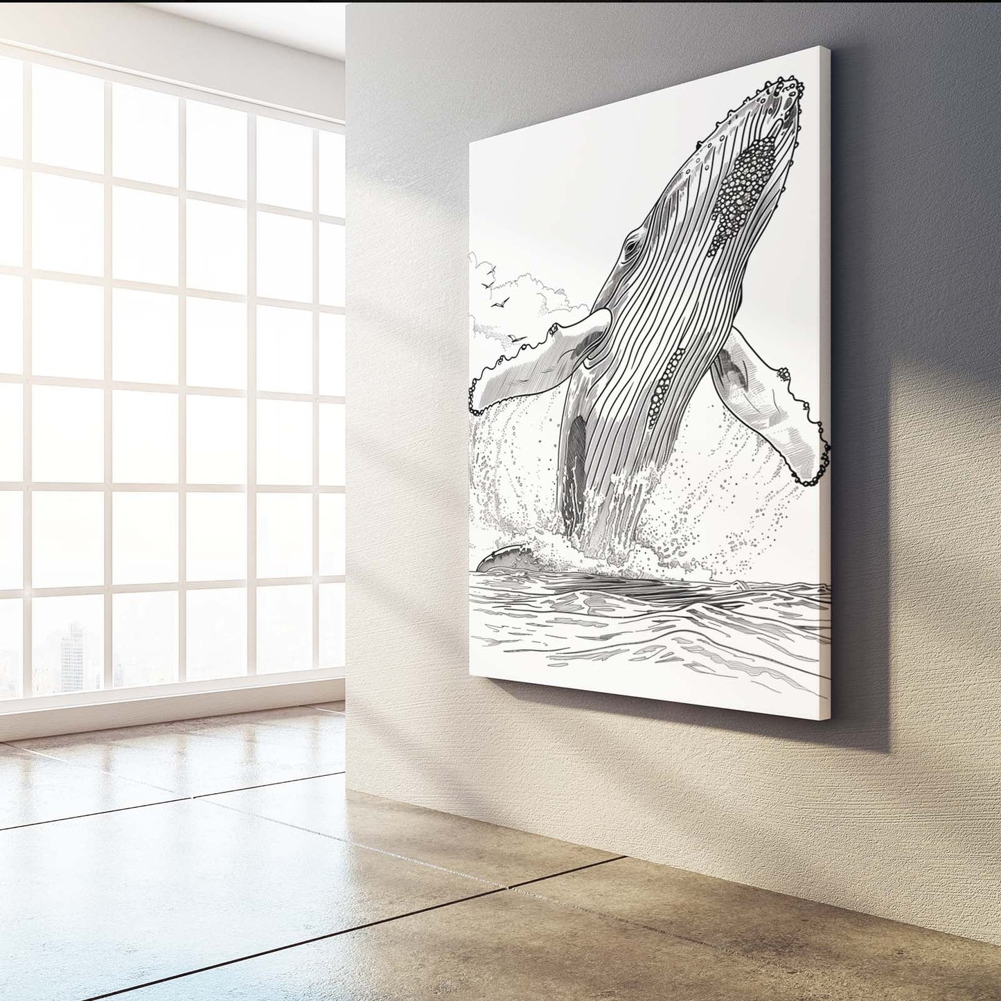 Humpback Whale Line Art