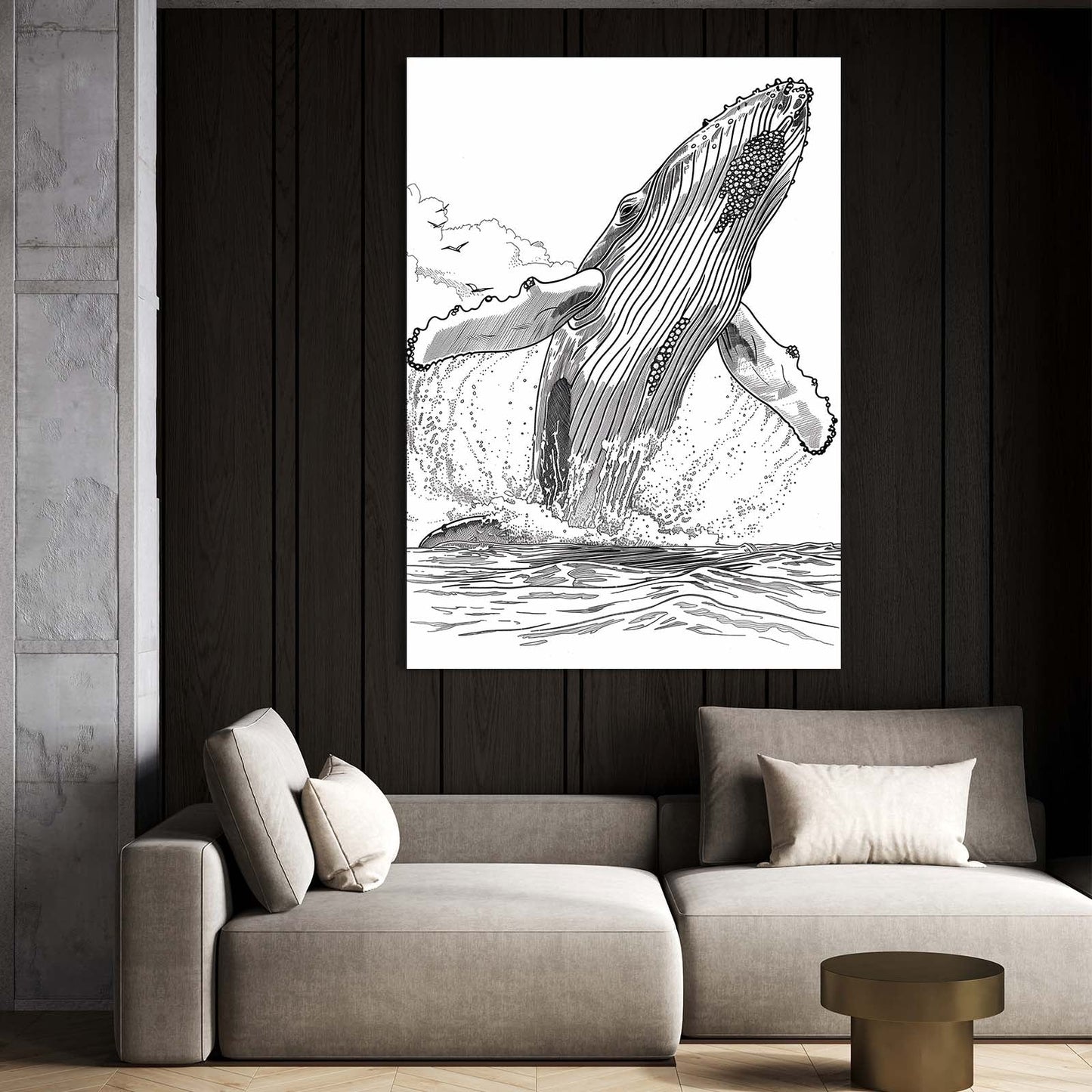 Humpback Whale Line Art