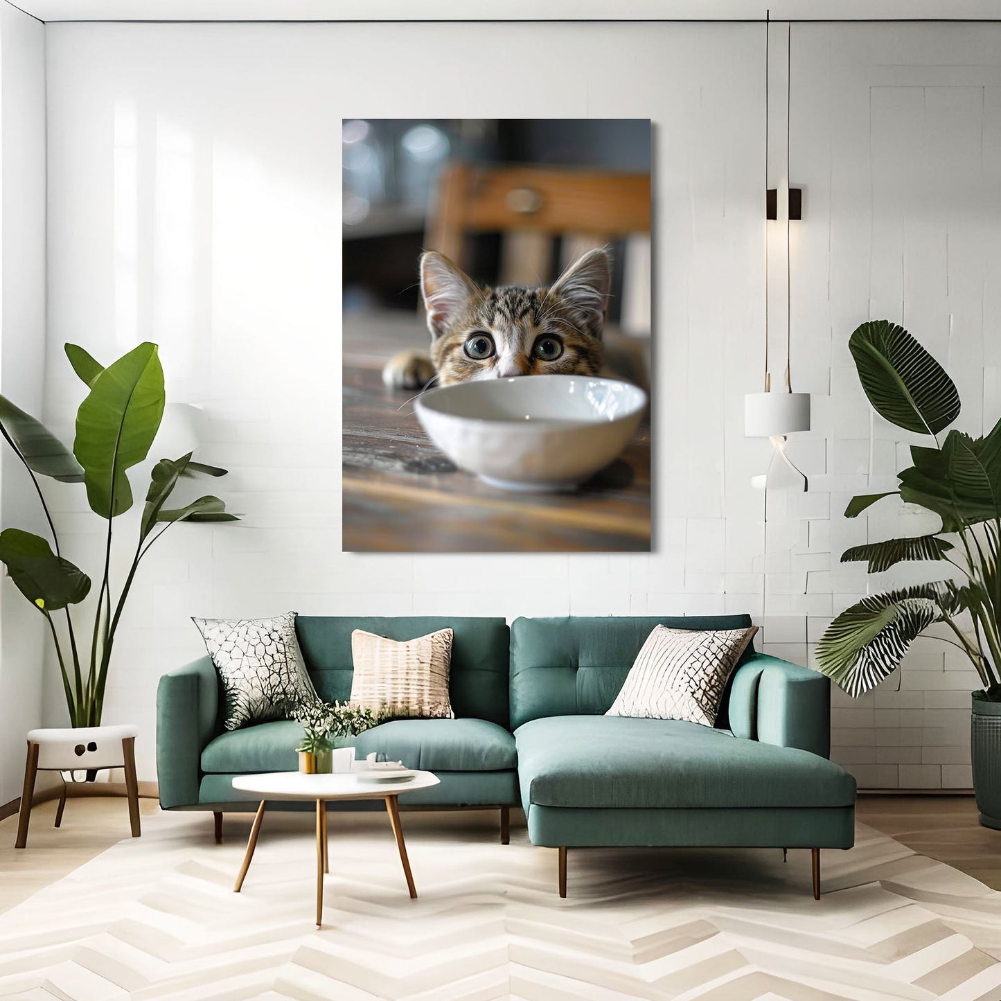Hungry Stare Cat Wall Art