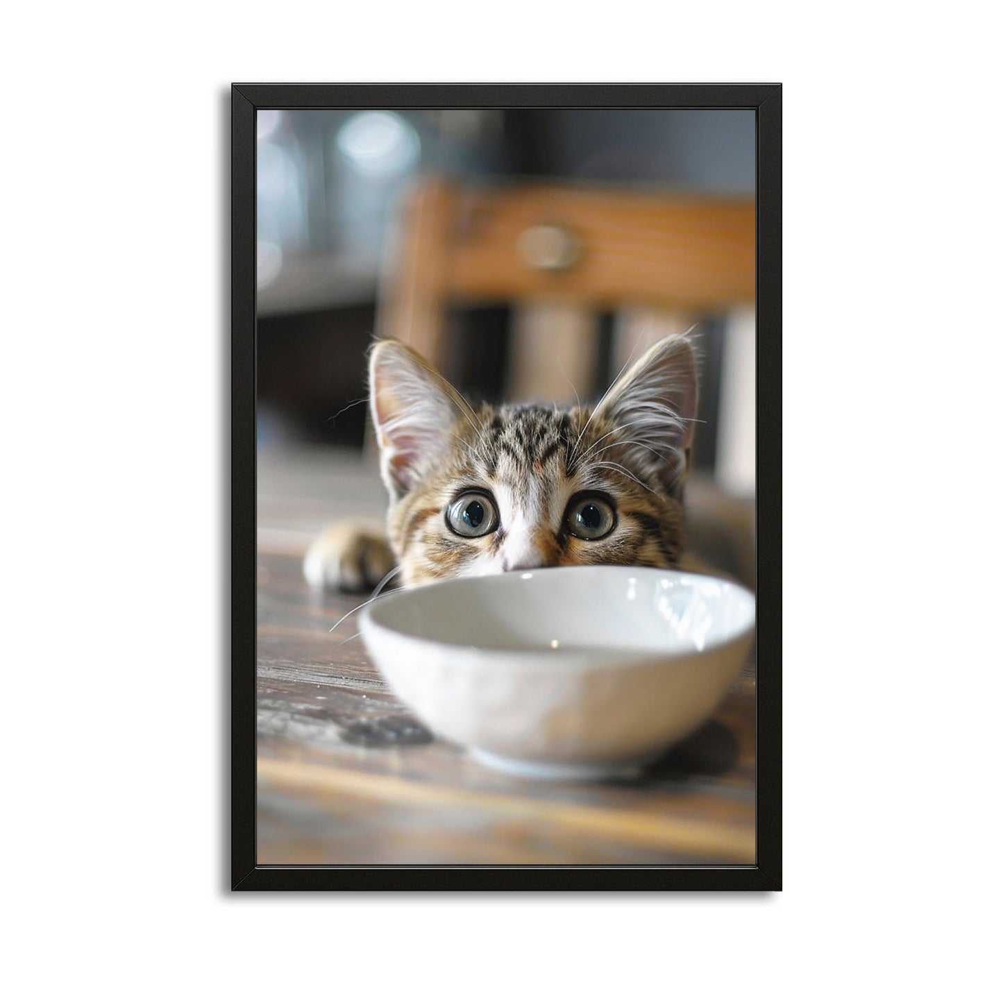 Hungry Stare Cat Wall Art