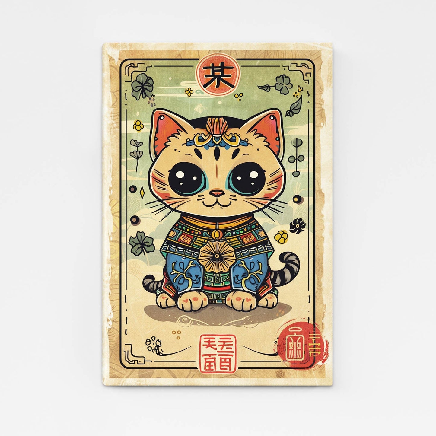 Japan Cat Wall Arts Canvas