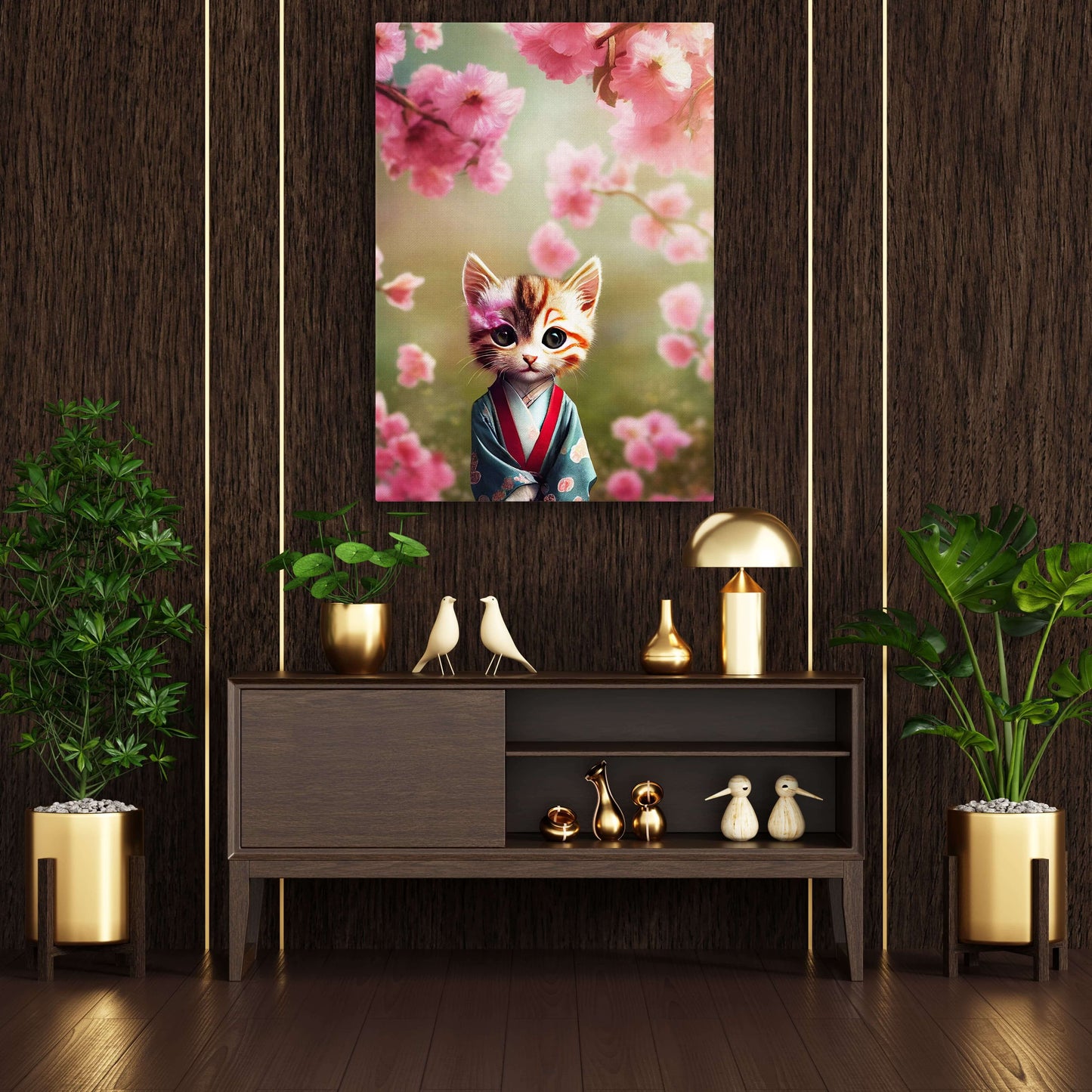 Japanese Cat Wall Art Print