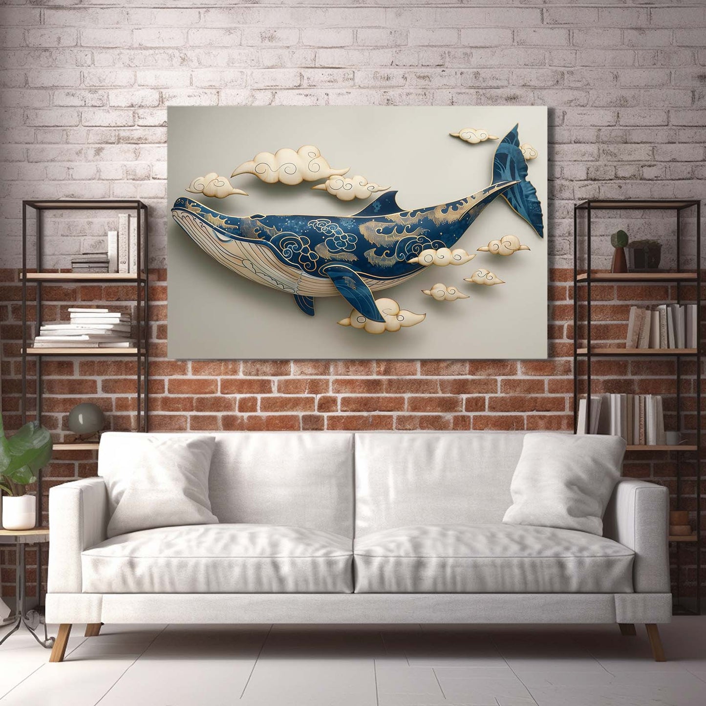 Japanese Whale Art Print