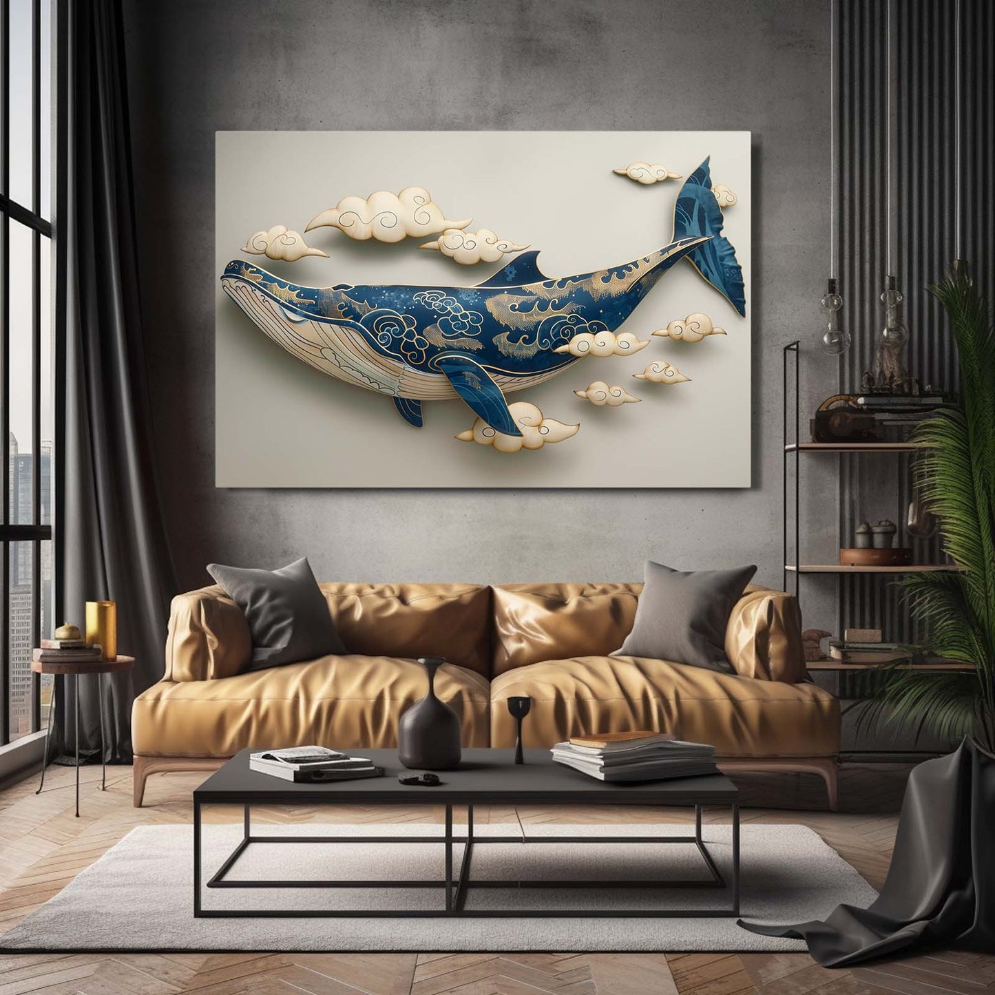 Japanese Whale Art Print