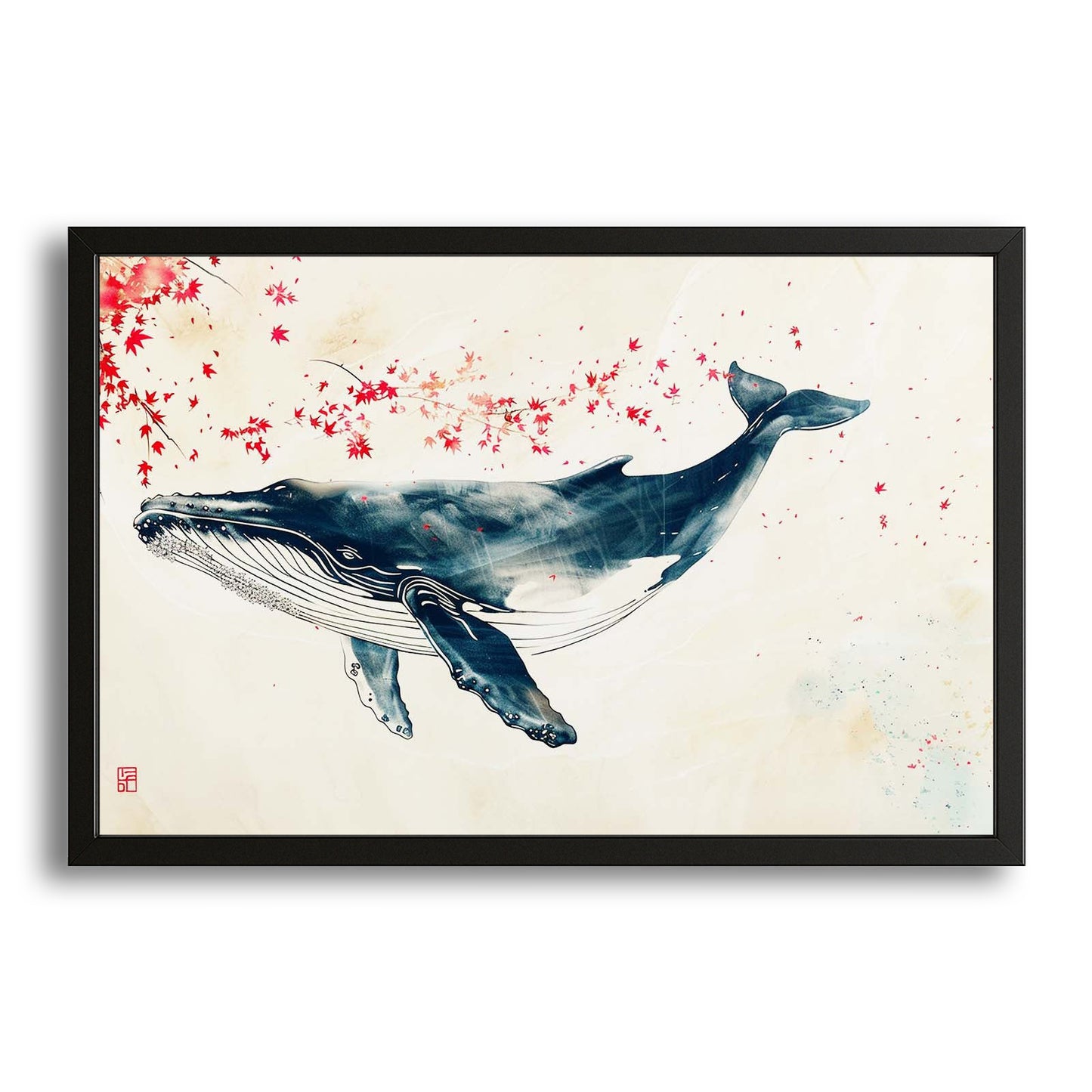 Japanese Whale Zen Art