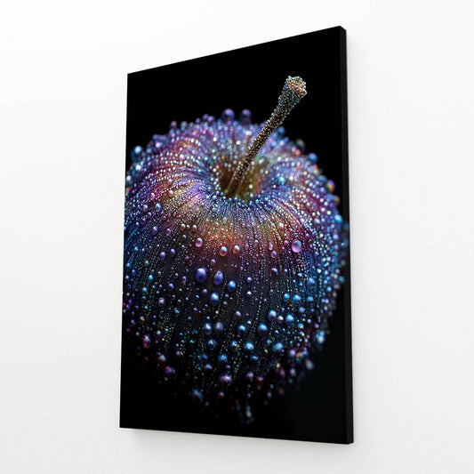 Jeweled Dewdrop Apple Prints – angled canvas view on white background
