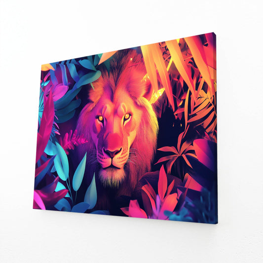 Jungle Glow Lion Wall Art