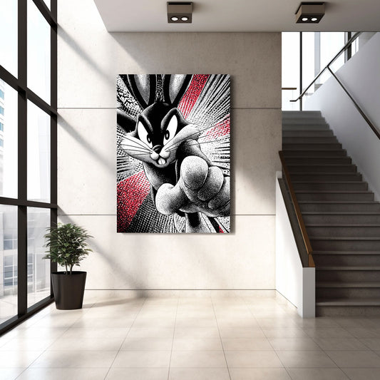 Kids Bunny Canvas – angled canvas view on white background