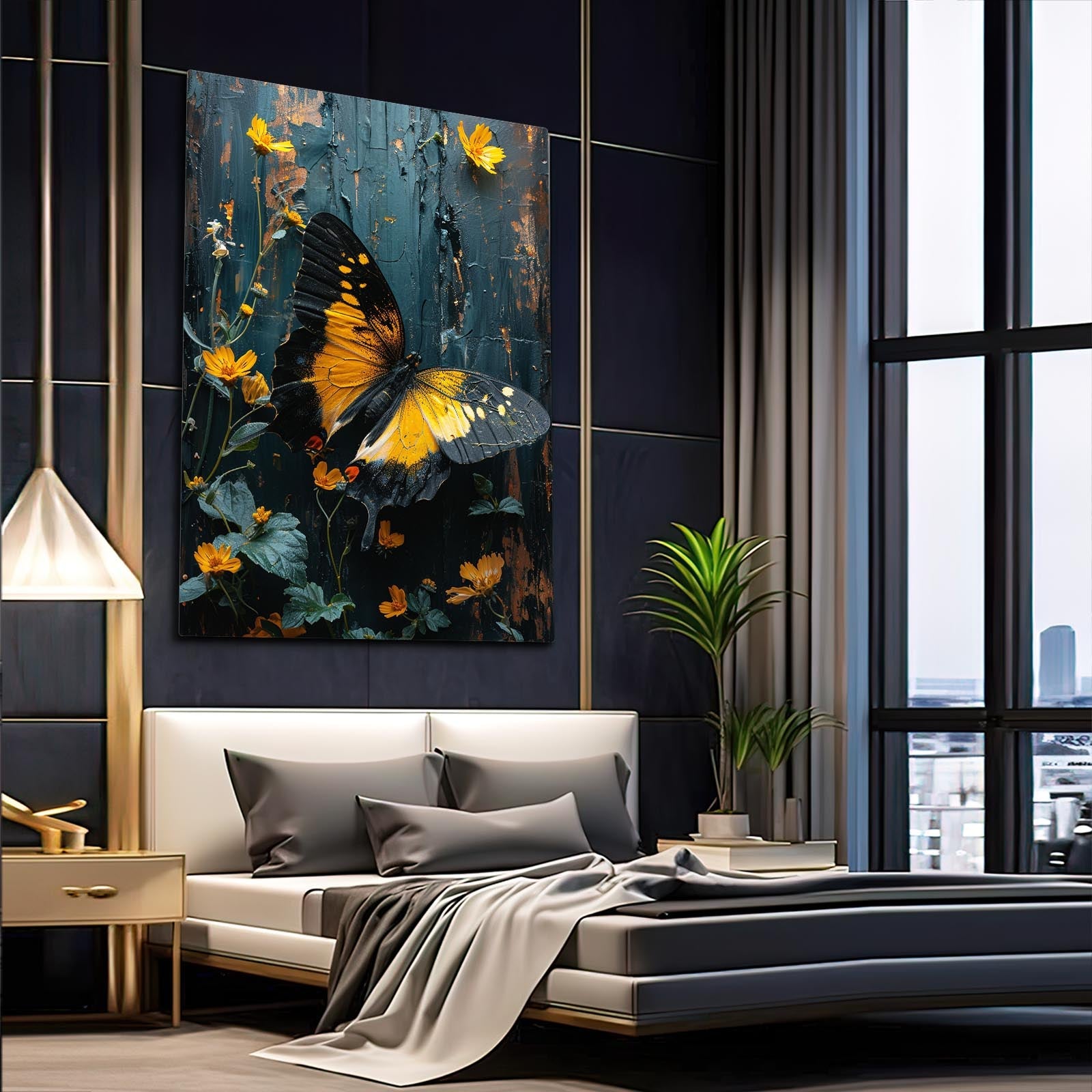 Large Butterfly Canvas Art