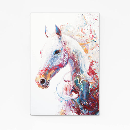 Large Horse Art — contemporary canvas print, angled canvas view on white background