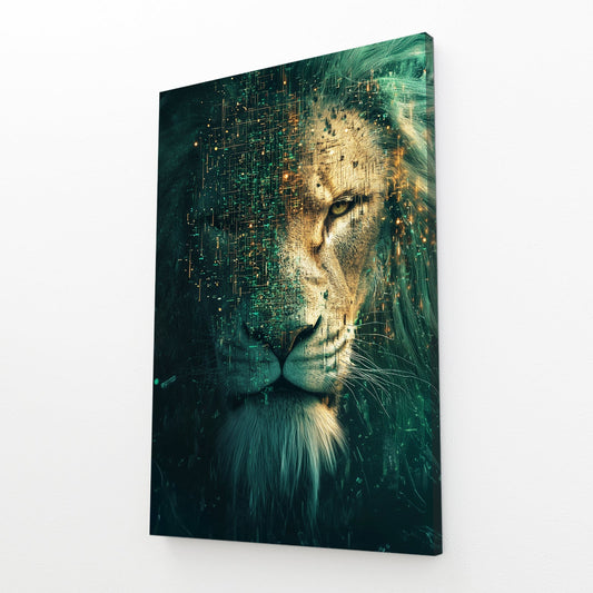 Lion Head Canvas Art
