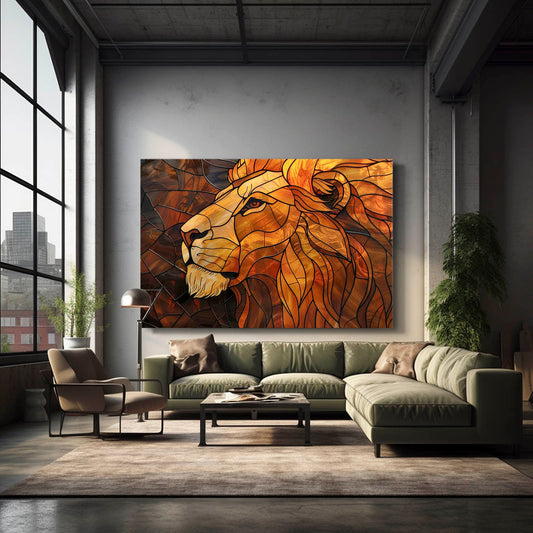 Lion Mosaic Art