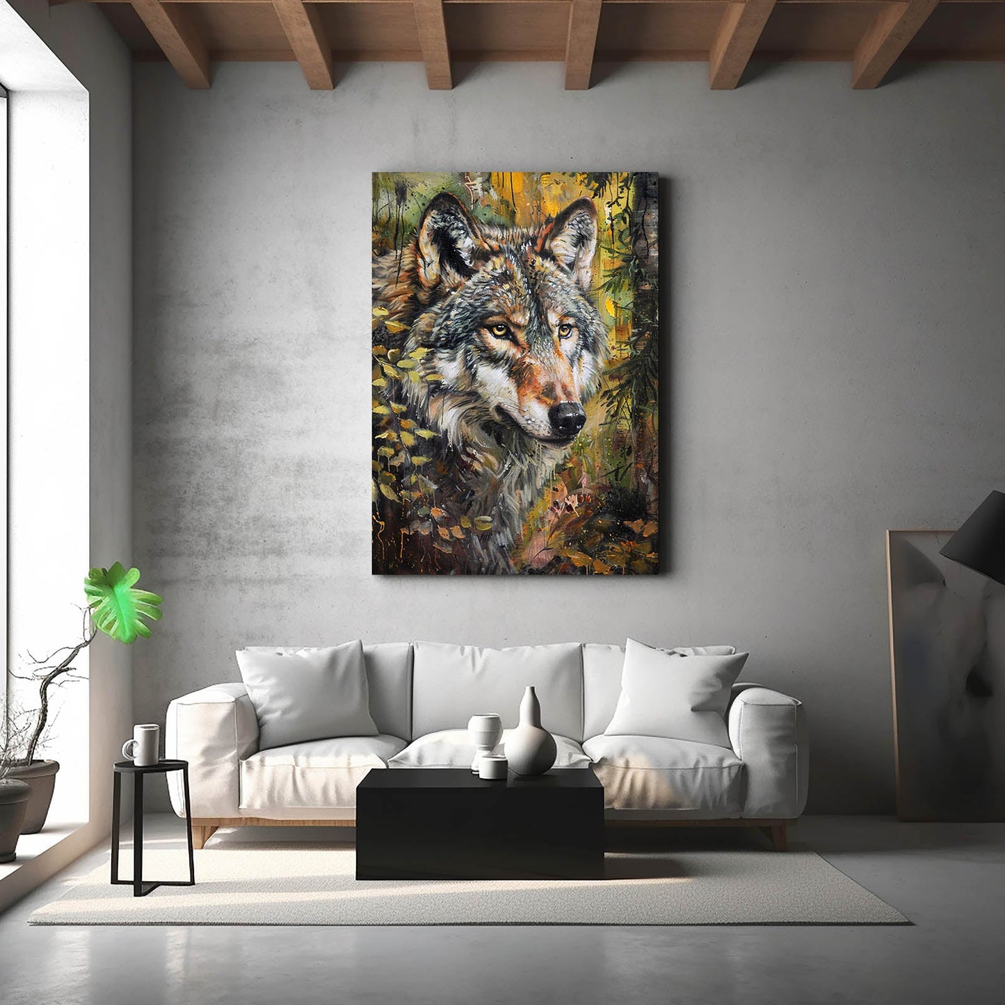 Living Room Wolf Art