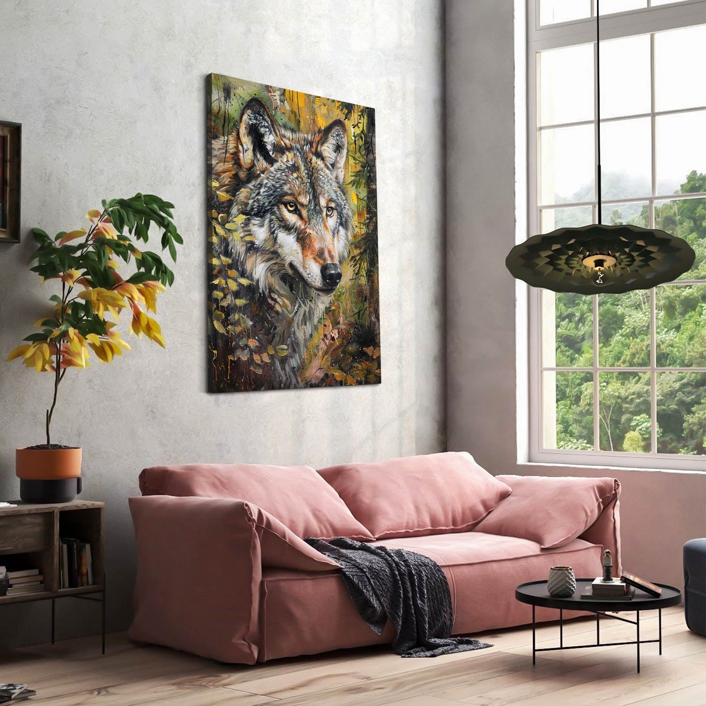 Living Room Wolf Art