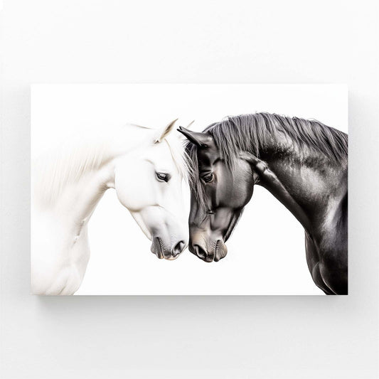 Love Horse Wall Art — contemporary canvas print, angled canvas view on white background