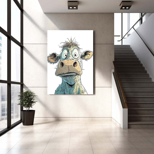 Mad Cow Art – angled canvas view on white background