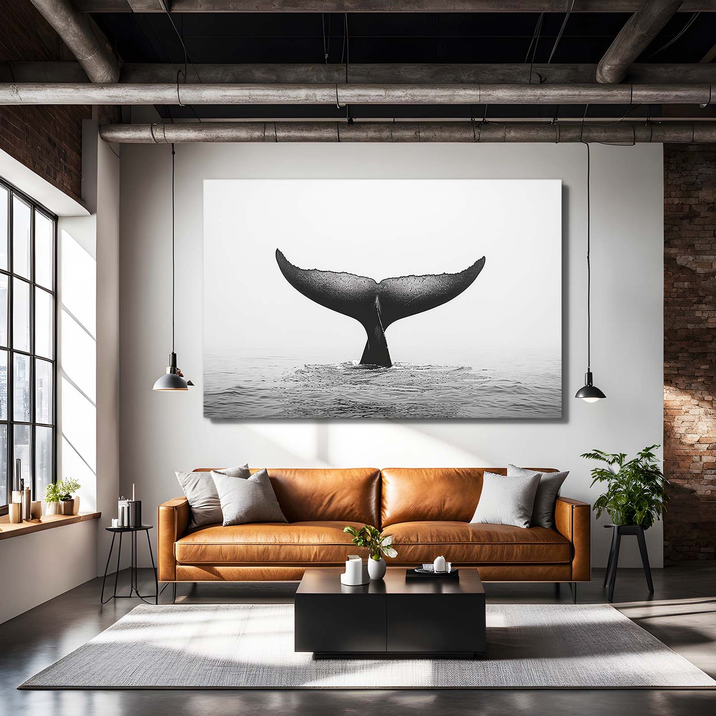 Majestic Tail Whale Art