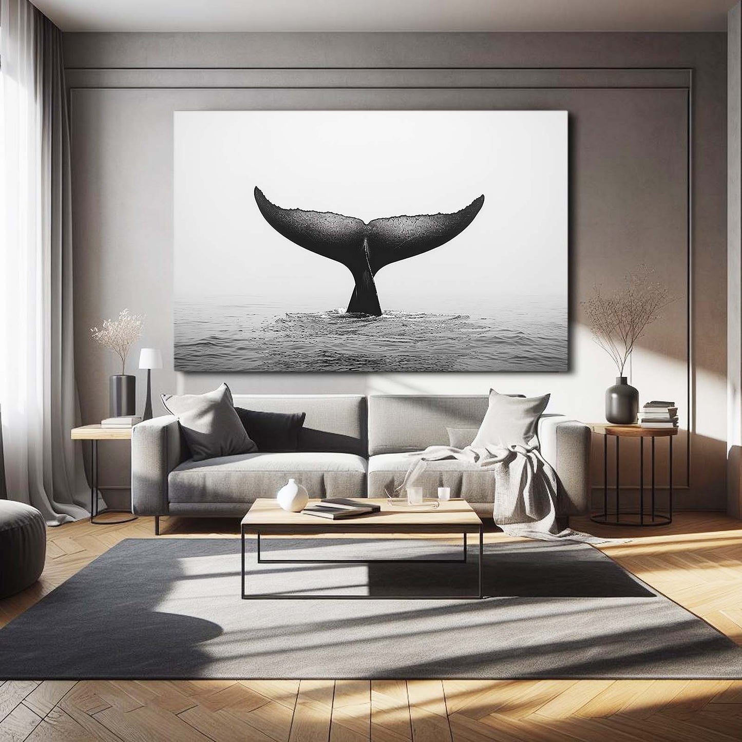 Majestic Tail Whale Art