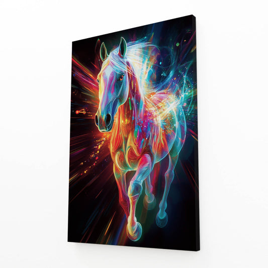 Man Cave Horse Prints – angled canvas view on white background