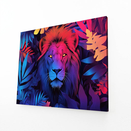 Midnight Glow Lion Wall Art
