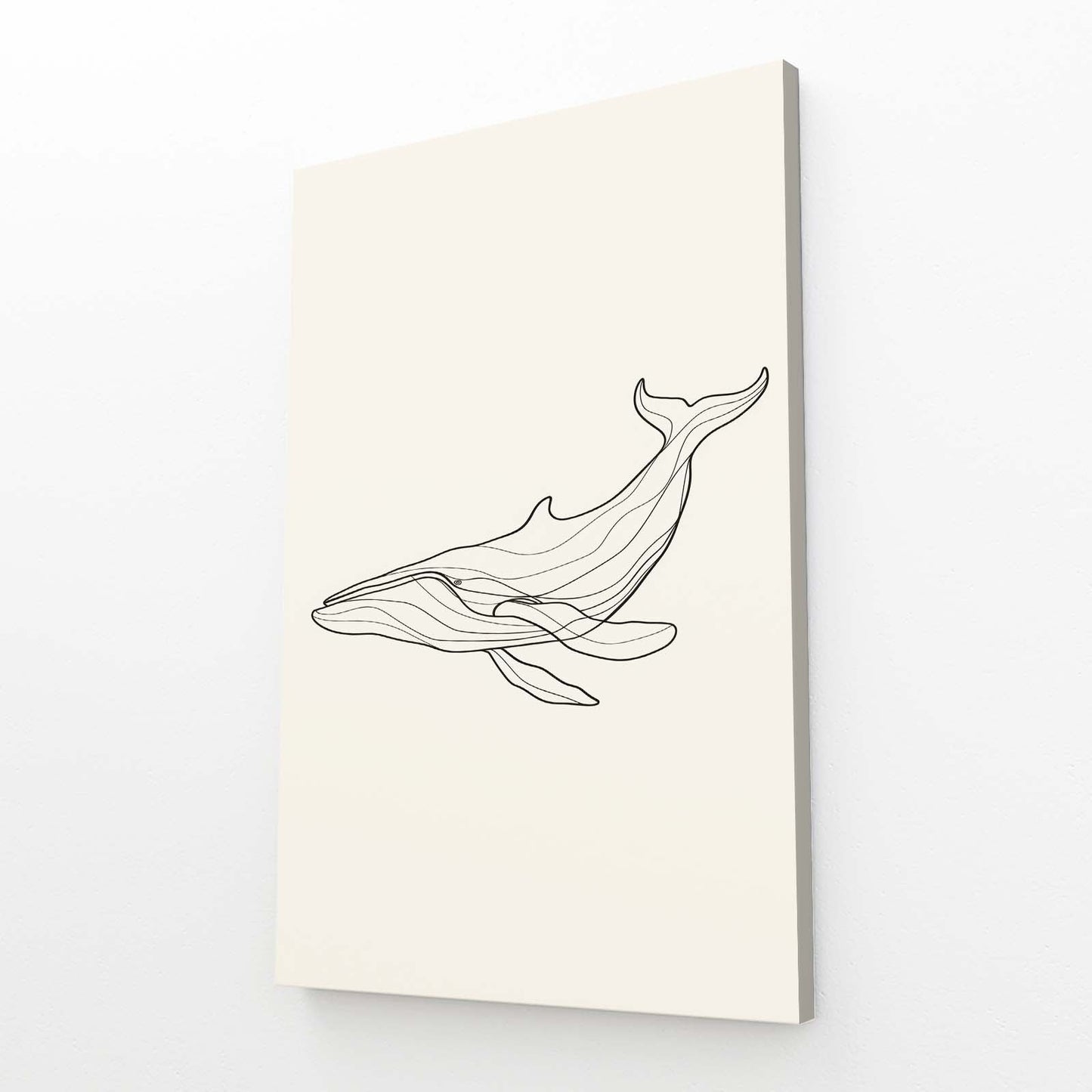 Minimalist Line Art Whale