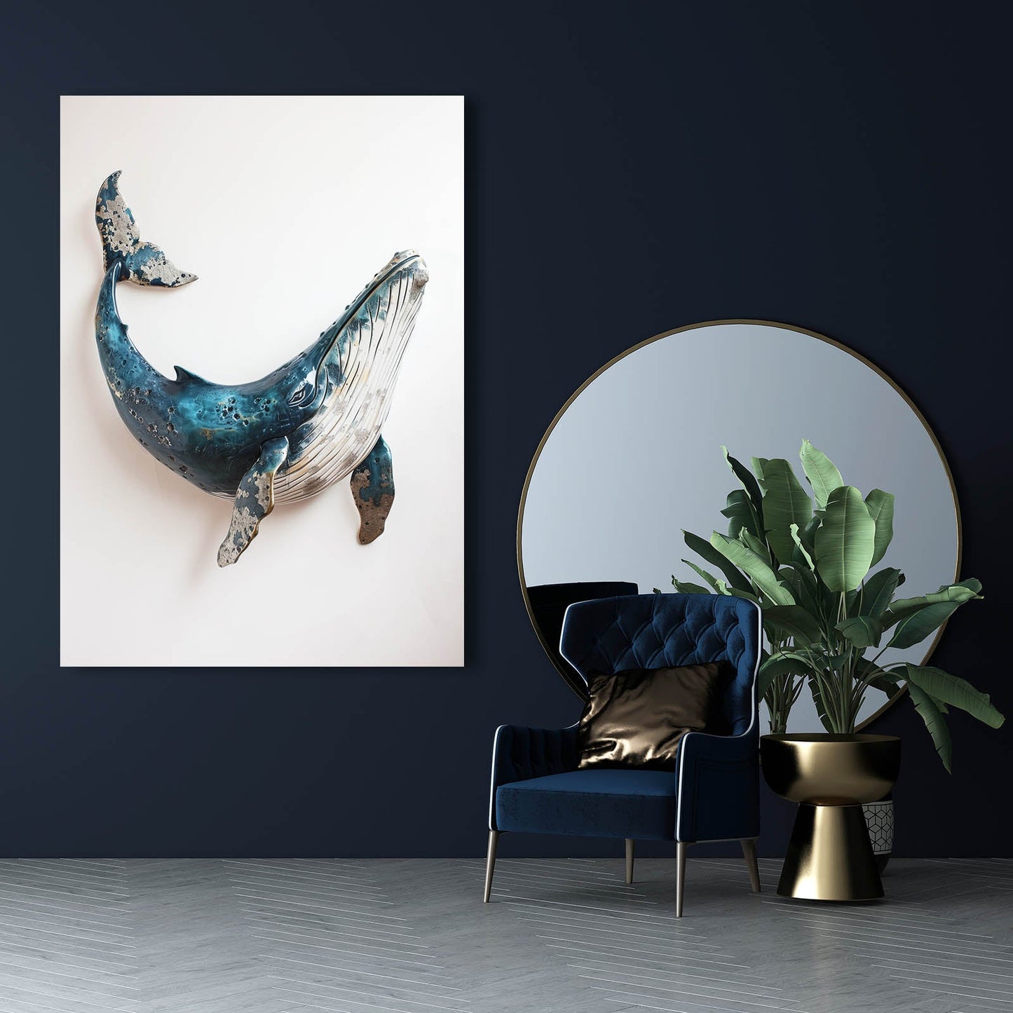 Minimalist Whale Art