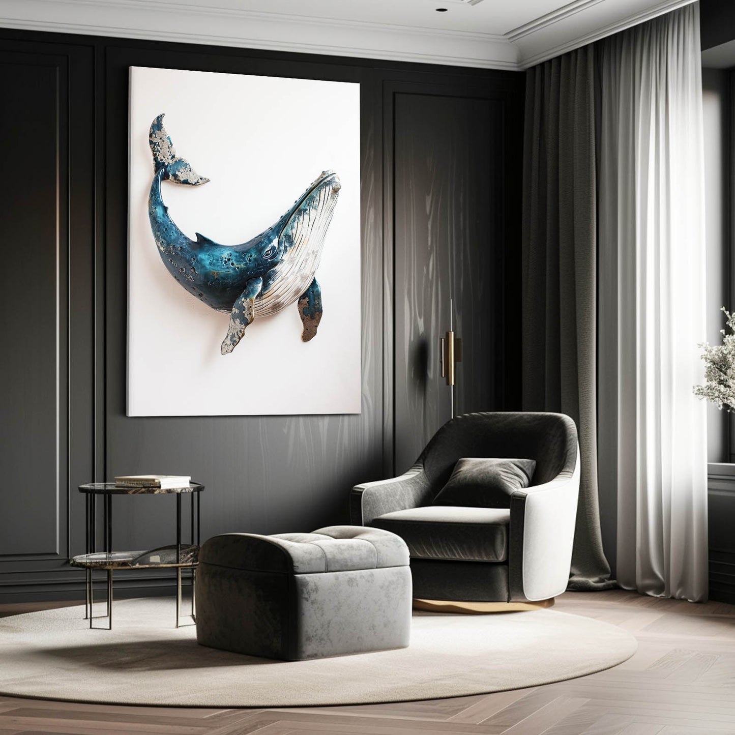Minimalist Whale Art