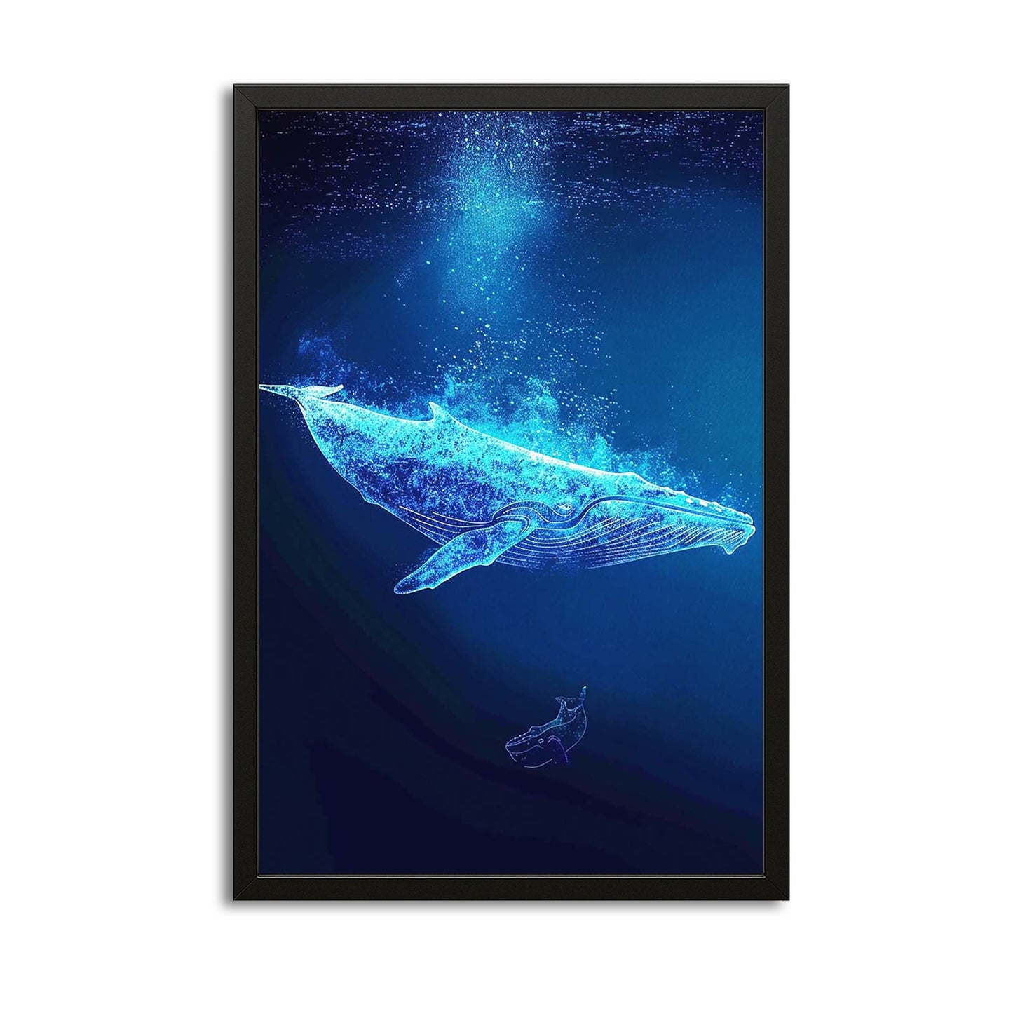 Minimalist Whale Digital Art